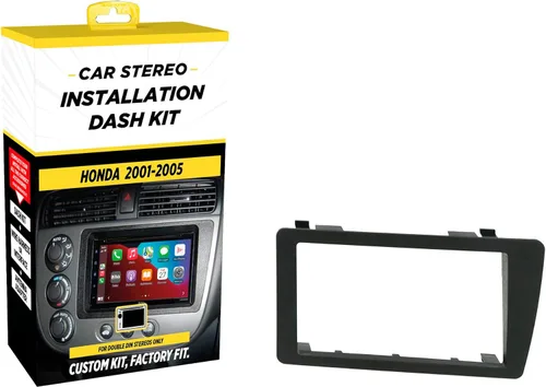 Scosche HA1710B - Kit de instalación de radio doble DIN para salpicadero compatible con Honda Civic 2001-05 selecto, kit de instalación estéreo para
