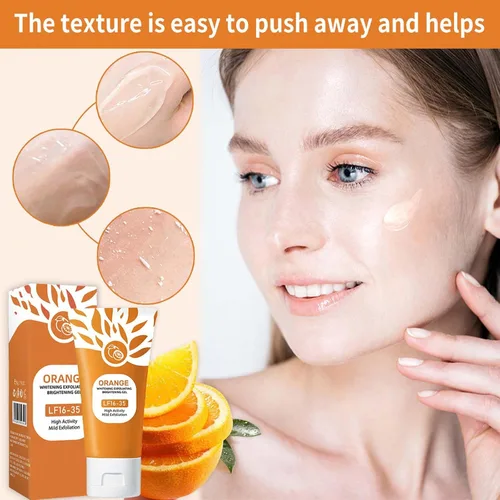 Miniatura 3 de Gel exfoliante naranja para cara y cuerpo - Exfoliante enzimático suave con extracto de naranja natural, exfoliante facial hidratante para todo tipo