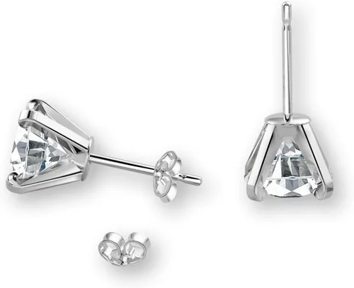 Miniatura 3 de Minkaa Daisy 5 pares de aretes tipo dormilona con circonita cúbica, no alérgicos de acero inoxidable 316L, para pieles sensibles, para mujeres