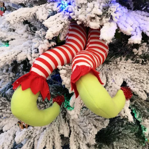 Miniatura 6 de WEWILL - Piernas de elfo para decoraciones de Navidad (20.0 in)