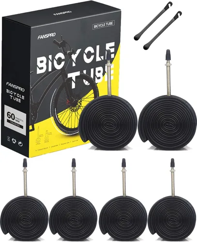 FANSPRO 700 tubos interiores de bicicleta de carretera 28-32c, válvula Presta de 2.362 in, tubo interior de butilo de calidad premium, paquete de 6