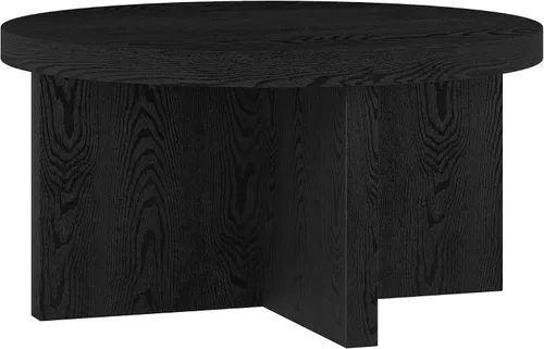 Miniatura 10 de Henn&Hart Mesa de centro rectangular de 44 pulgadas con pedestal de madera de bajo perfil para sala de estar, habitación familiar u oficina