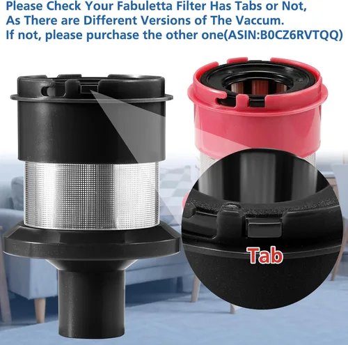 Miniatura 3 de Nequare Vacuum S181 - Paquete de 6 filtros FSV001 compatibles con Fabuletta FSV101, FSV001, Girnoor G160&G165, Afoddon A300, Lubluelu 202, Oraimo