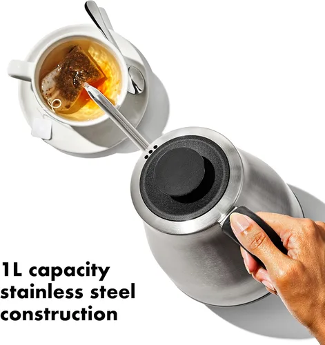 Miniatura 2 de OXO Brew Hervidor Eléctrico de Cuello de Cisne – Hervidor de Agua Caliente, Hervidor para Verter Café y Té, Temperatura Ajustable, Temporizador