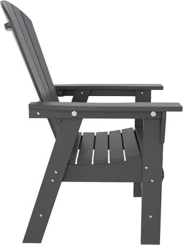 Miniatura 6 de WestinTrends Dylan Adirondack - Juego de 6 mesas y sillas de comedor para exteriores para todo tipo de clima, mesa y sillas de patio de madera