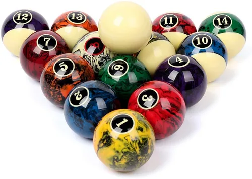 CUPPA Juego de bolas de billar/bolas de billar profesional, 16 bolas completas para mesas de billar Estilo oscuro