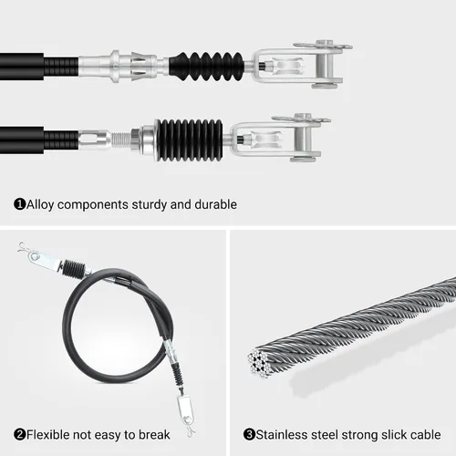 Miniatura 6 de 10L0L Cable de freno de carrito de golf para Yamaha G29/Drive Gas 2007-2015 Modelo 43.7" con clip de horquilla de pasador JW1-F6341-31-00