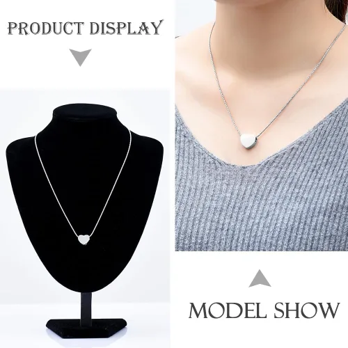 Miniatura 17 de constantlife Joyería de cremación para cenizas – Colgante de corazón conmemorativo collar de urna conmemorativa soporte para cenizas de acero