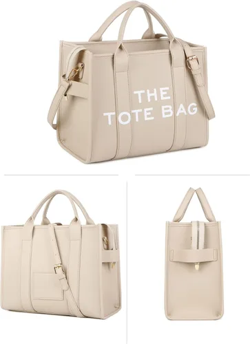 Miniatura 4 de NEGBIU The Tote Bag para mujer, bolso de mano de piel sintética, hombro, bandolera o bolsa con asa para el trabajo, la escuela
