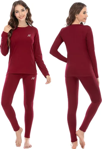 Miniatura 2 de MEETWEE Ropa interior térmica para mujer, Long Johns Ski para clima frío, capa base, cálida parte superior e inferior de invierno para correr