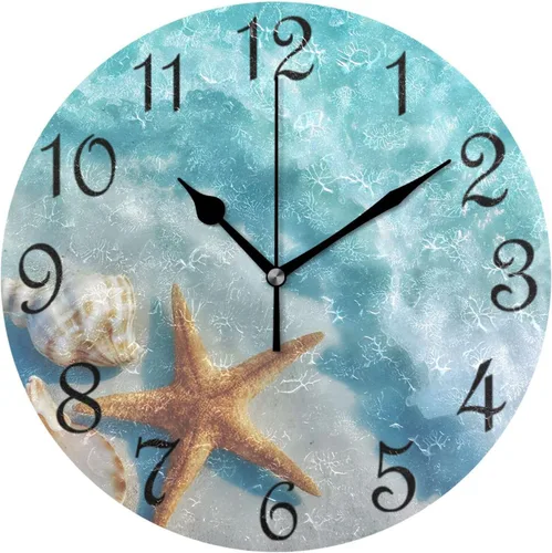 Miniatura 14 de susiyo Reloj de pared de alpaca con diseño de llama, con diseño de animales, silencioso, redondo, sin tictac, funciona con pilas, creativo