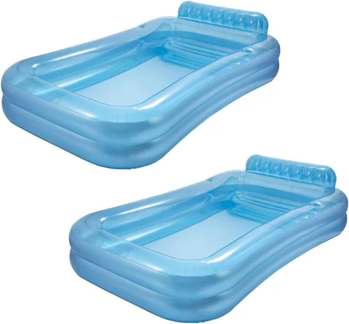 Miniatura 2 de Elegante piscina familiar, 10 pulgadas con 2 inflables con respaldos (paquete de 1)