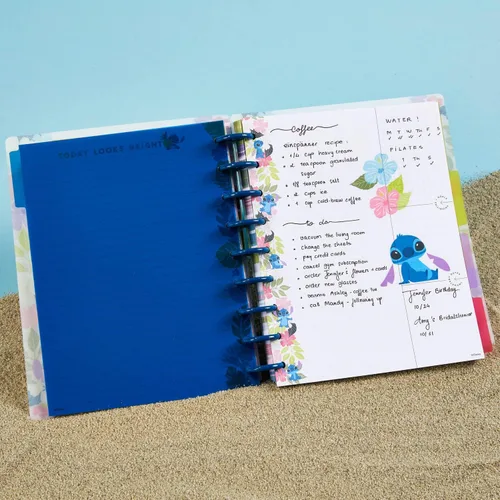 Miniatura 8 de Happy Planner - Agenda Disney Aloha Stitch, planificador de cuaderno Lilo and Stitch para la escuela y el trabajo, sin fechas, diario y mensual