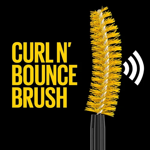 Miniatura 7 de Maybelline New York Volum' Express Colosal Curl Bounce - Maquillaje lavable con fórmula de rizo de memoria, hasta 24 horas de uso, negro más negro