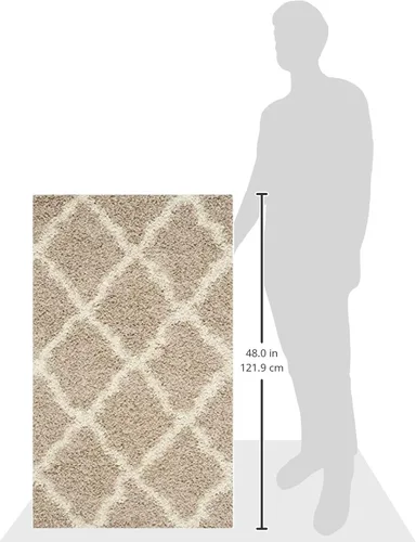 Miniatura 2 de Safavieh - Dallas Shag Collection SGD257A - Alfombra de área con diseño de enrejado de 10 x 14 pies