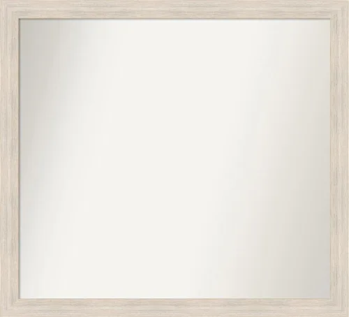 Miniatura 51 de Amanti Art Espejo de baño blanco para sobre el fregadero, 30 x 35 pulgadas, espejo de tocador rectangular estrecho de Eva de oro blanco, marco