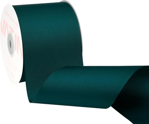 Miniatura 16 de Vatin - Rollo de cinta de grogrén, rollos de 25-50 yardas, perfecto para decoración de bodas, coronas, baby showers, envolturas de paquete de regalo