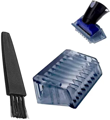 Miniatura 10 de INVODA Peine de repuesto para afeitadora eléctrica Solo de primera generación, 3 piezas (0.039 in, 0.118 in, 0.197 in) con cepillo de limpieza