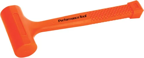 Miniatura 12 de Performance Tool M7234 - Juego de martillo de soplado muerto con tapa de latón, martillos de bola y muerto y revestimiento de uretano, naranja