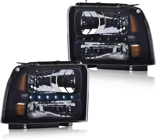 Miniatura 27 de G-PLUS Faros delanteros delanteros para Ford F250 F350 F450 F550 Super Duty 1999-2004; compatible con Ford Excursion 2000-2004 lente transparente