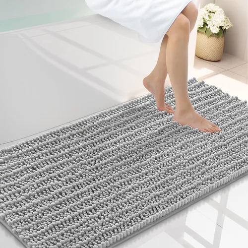 Miniatura 200 de Smiry Alfombras de Baño 24x16 pulgadas, Alfombras de Baño de Chenilla Extra Suaves y Absorbentes, Respaldo de Goma Antideslizante, Lavable a Máquina