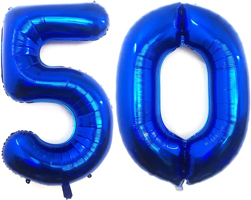 Miniatura 9 de Globos gigantes de 40 pulgadas, color azul marino, gigantes, gigantes, gigantes, enormes de aluminio de 12 o 21, globos digitales de número de Azul