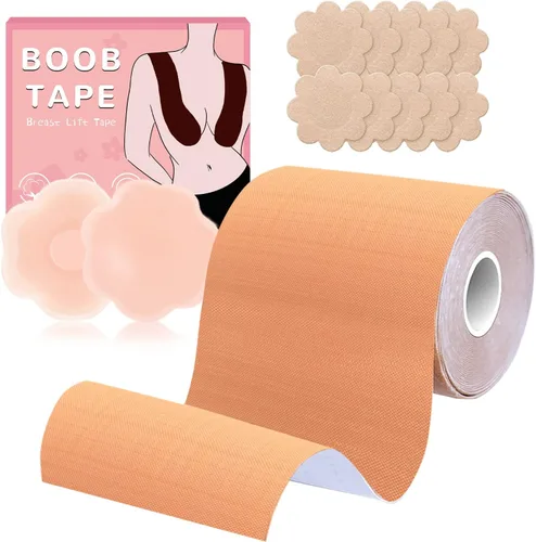 Miniatura 14 de Cinta Bob para levantamiento de senos, Boobytape para levantamiento de senos de tamaño grande, cinta de pecho de 3 pulgadas para rollo de senos