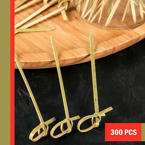 Miniatura 5 de Perfectware - Palillos de nudo de bambú BambooKnot4-300ct 4" (paquete de 300)