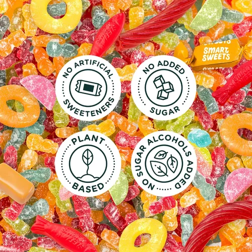Miniatura 6 de SmartSweets - Paquete variado de muestra, paquete de 6 sabores individuales, dulces bajos en azúcar y calorías - pescado dulce, bocadillos