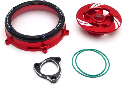 Miniatura 5 de Elegante cubierta transparente de embrague de carreras y retención de resorte compatible con Ducati 1199 1299 959 Panigale R/S 2012-2016