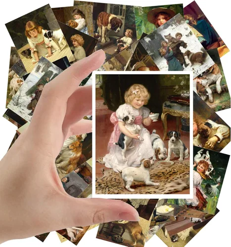 Miniatura 13 de Calcomanías grandes (24 piezas de 2.5 x 3.5 pulgadas) Cranford Vintage Victorian Book Grabado Ilustración