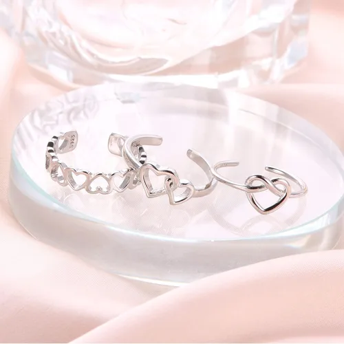 Miniatura 6 de MUSECLOUD Anillos de dedo del pie para mujer, plata de ley 925, anillos de cola de margarita, juego de joyas de pie de playa, anillo de nudillos