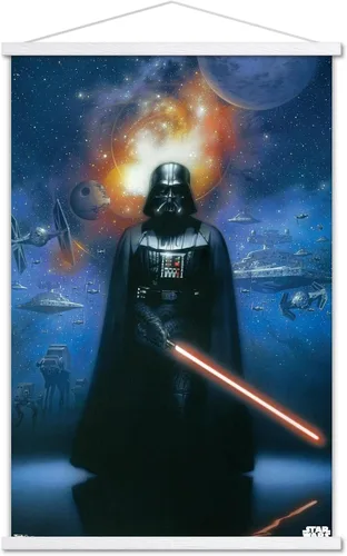 Miniatura 22 de Trends International Star Wars: Saga - Póster de pared de Vader in Space, 14.725 x 22.375 pulgadas, versión enmarcada de madera de granero