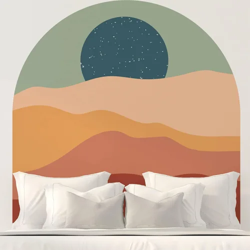 Miniatura 20 de Ambiance Sticker Papel pintado no tejido con frescos gigantes pre-pegados de montaña escandinava Ziska etiqueta decorativa H 60 x L 35.4 in
