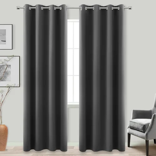 Miniatura 35 de Cortinas opacas de 72 pulgadas extra anchas para dormitorio, puerta corrediza de vidrio y patio, 2 paneles con ojales para oscurecer ventana grande