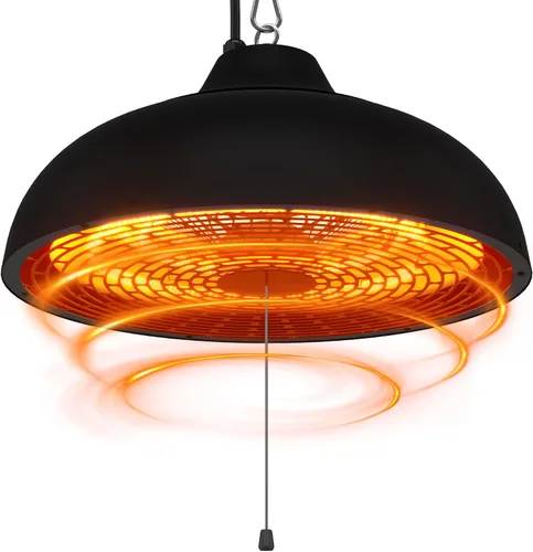 Miniatura 9 de Calentador colgante de patio, montado en el techo, calentador eléctrico de patio, control de temperatura integrado, apto para exteriores/interiores
