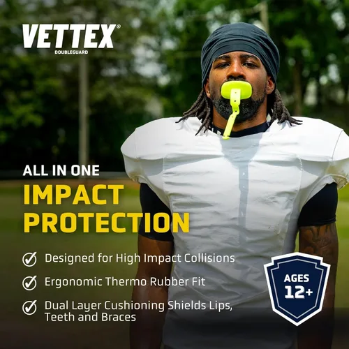 Miniatura 2 de Vettex Doubleguard Protector bucal con Protección de Labios - Adulto, Aguamarina