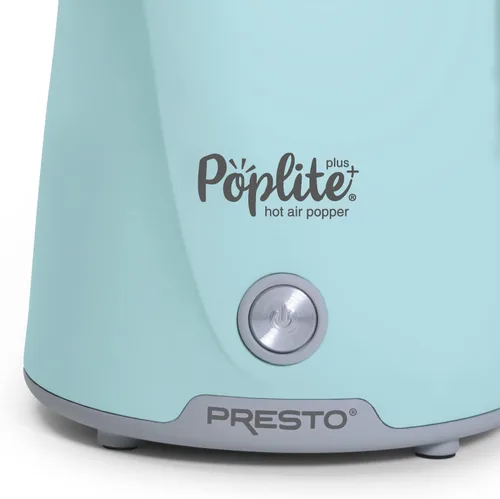Miniatura 2 de Presto 04867 Poplite Plus Hot Air Popcorn Popper - Taza Medidora Incorporada + Derrite Mantequilla, Fácil de Limpiar, Enrollador de Cable Aguamarina