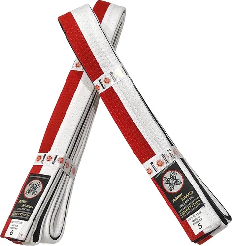Ronin Brand Renshi Cinturón para Gran Maestro y Maestros - para Artes Marciales - Cinturón negro de 4º y 5º grado