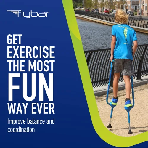 Miniatura 4 de Flybar Maverick - Zancos para caminar para niños, 5 alturas ajustables, resistentes, fáciles de montar, punta inferior ancha de goma antideslizante