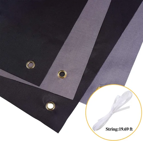 Miniatura 3 de Zonon Pancartas grandes en blanco y letreros de poliéster, tela Oxford de sublimación con cuerda colgante para decorar paredes interiores y Negro
