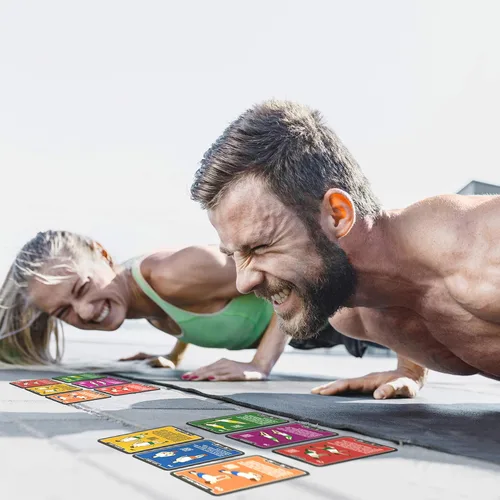 Miniatura 2 de Tarjetas de ejercicio: juego de 52 cartas para entrenamiento corporal de fuerza y peso (versión en inglés) Diseñado por un experto en fitness
