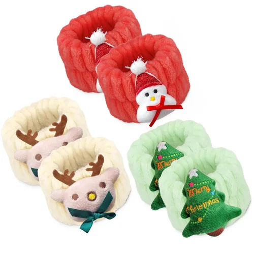 Miniatura 13 de Bandas de toalla de microfibra para spa de muñeca - Muñequeras absorbentes para lavado facial para niñas para evitar que el agua se derrame por