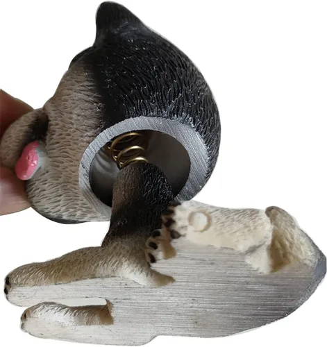 Miniatura 3 de Perro husky siberiano de 4.3 in, cabeza de balanceo con la cabeza, adornos interiores de perro divertido de dibujos animados cachorro sacudiendo