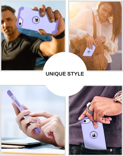 Miniatura 6 de BENTOBEN Funda para iPhone SE 2022 y iPhone SE 2020, resistente 3 en 1, cuerpo completo, resistente, a prueba de golpes, híbrida de policarbonato