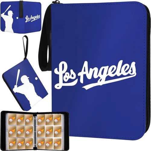 Miniatura 8 de Carpeta de tarjetas de béisbol con mangas, 900 bolsillos, color blanco, Nueva York, 3 anillos, para tarjetas coleccionables, regalo NY-Blanco