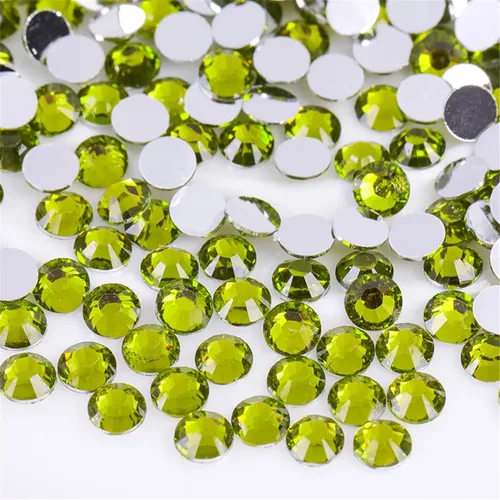 Miniatura 44 de 3000 unidades de diamantes de imitación termoadhesivos SS6 de 2mm con parte posterior plana, gemas de cristal de vidrio transparente redondas