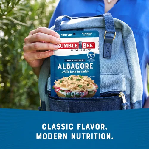 Miniatura 4 de BUMBLE BEE Premium Albacore Atún en bolsa de agua, alimentos ricos en proteínas, comida Keto y aperitivos, alimentos sin gluten, aperitivos altos