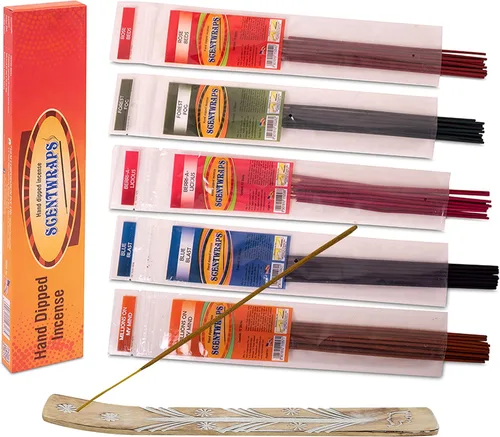 Miniatura 7 de Hem - Juego de 5 varitas de incienso (12 varillas x 5 unidades, 60 varillas), Hem Scentwrap de 11 pulgadas, inciensos naturales sumergidos a mano