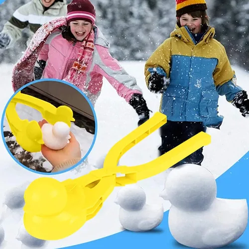 Miniatura 3 de Herramienta para hacer bolas de nieve con asa, clip para hacer bolas de nieve de pato de dibujos animados, juguetes perfectos para niños y adultos